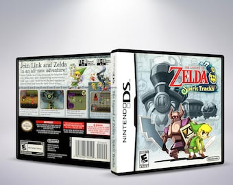 Custom Case - Legend of Zelda Spirit Tracks - No Game - No Manual - NDS - NDS case - Custom Art - Authentic case