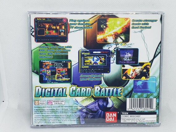 Digimon Digital Card Battle Reproduction Case - No Disc - No Manual - PS1 -  Sony Playstation 1 - Custom Game Case - Etsy