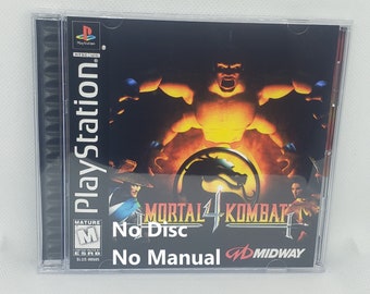 Mortal Kombat 4 Reproduction Case - No Disc - No Manual - PS1 - Sony PlayStation 1 - Custom Game Case