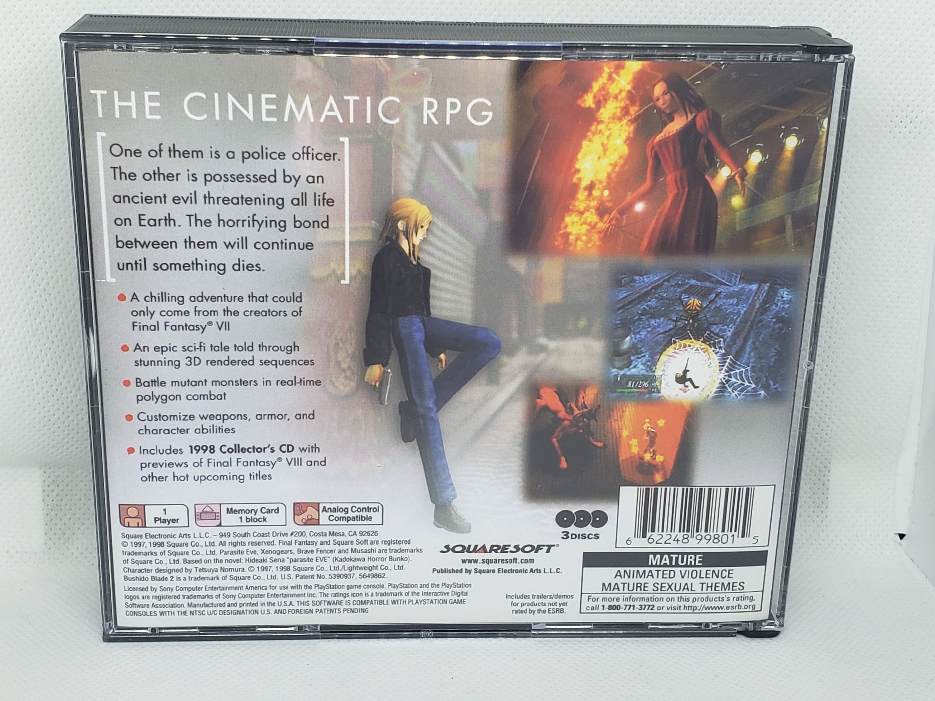 Parasite Eve Reproduction Case - No Disc - No Manual - PS1 - Sony