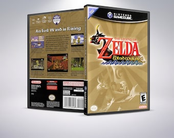 Custom Case - Zelda The Wind Waker - No Disc - No Manual - GameCube