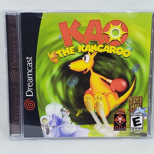 Kao The Kangaroo Reproduction Case - No Disc - No Manual - Sega Dreamcast