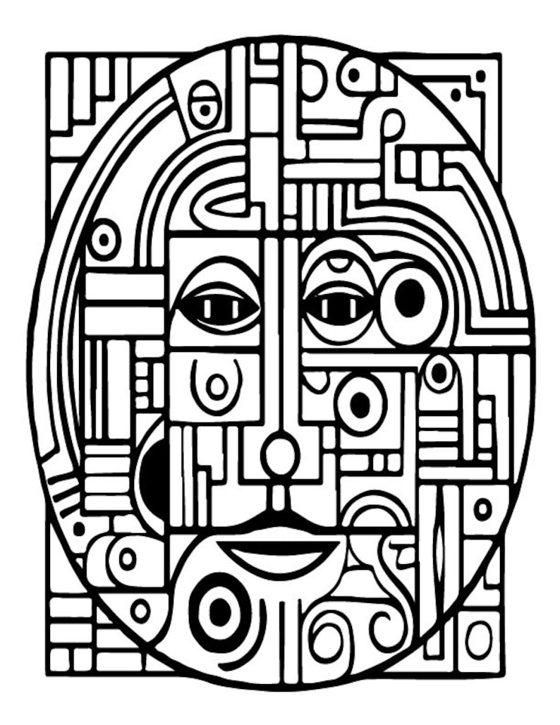 Picasso Faces Coloring Pages 50 Printable Coloring Pages Abstract
