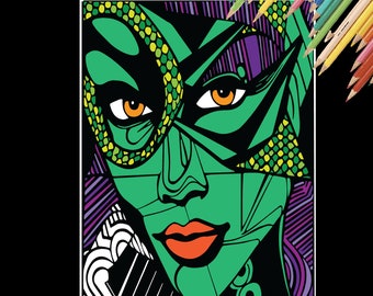 Superheroes and Villains Grayscale Coloring Pages: 25 Printable Designs (Digital Download)