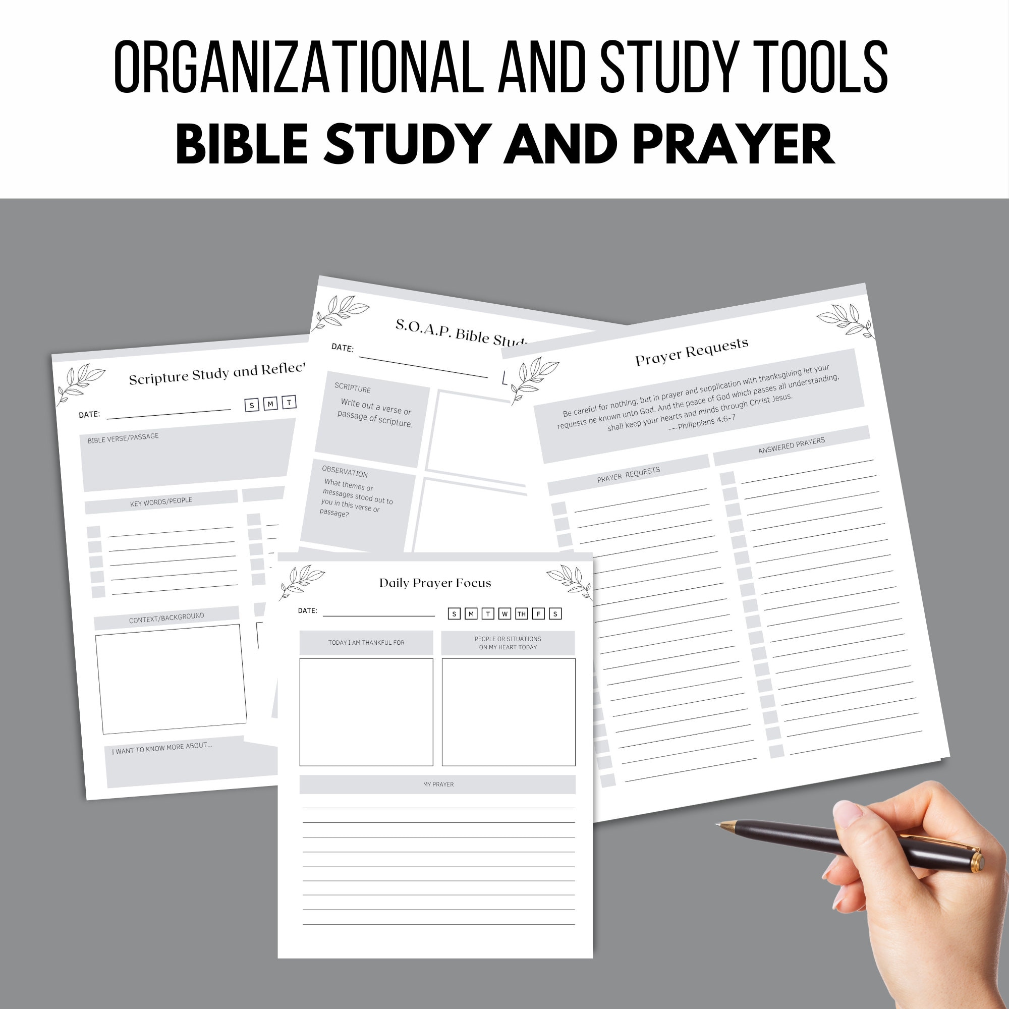 Prayer Tools.pdf Bible Study Tools, Scripture Study and Reflection, Prayer Requests ...