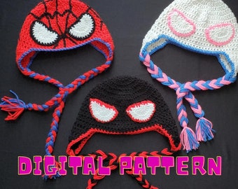 Mayday Inspired Spiderman Beanies Crochet Pattern (All Variations)