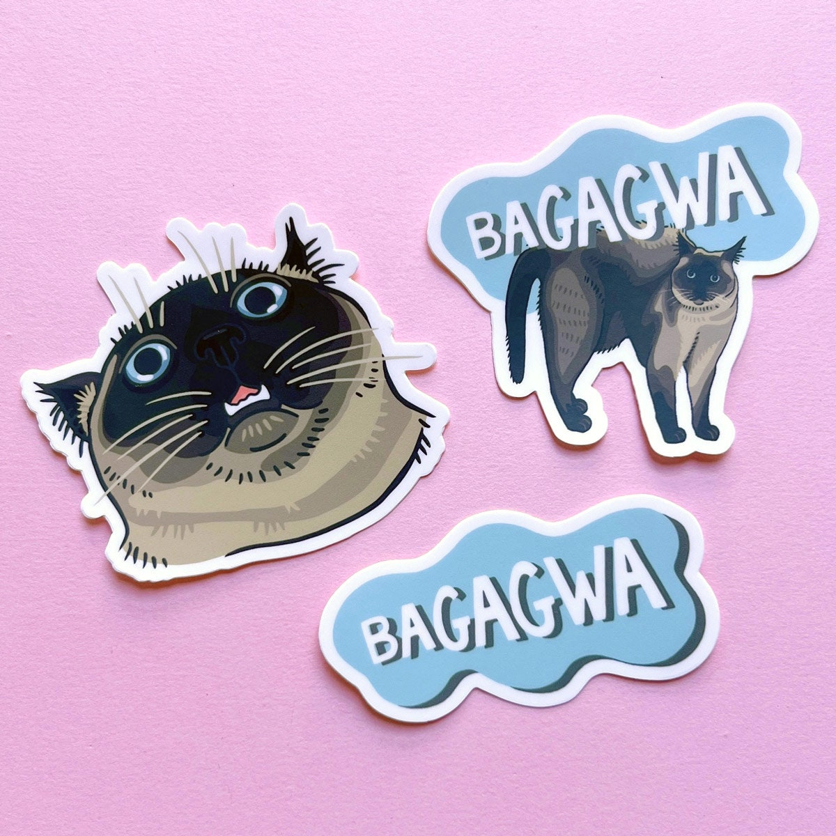 Merv the Cat Vinyl Sticker 3-pack / Mervthecat / Cat Sticker / Funny