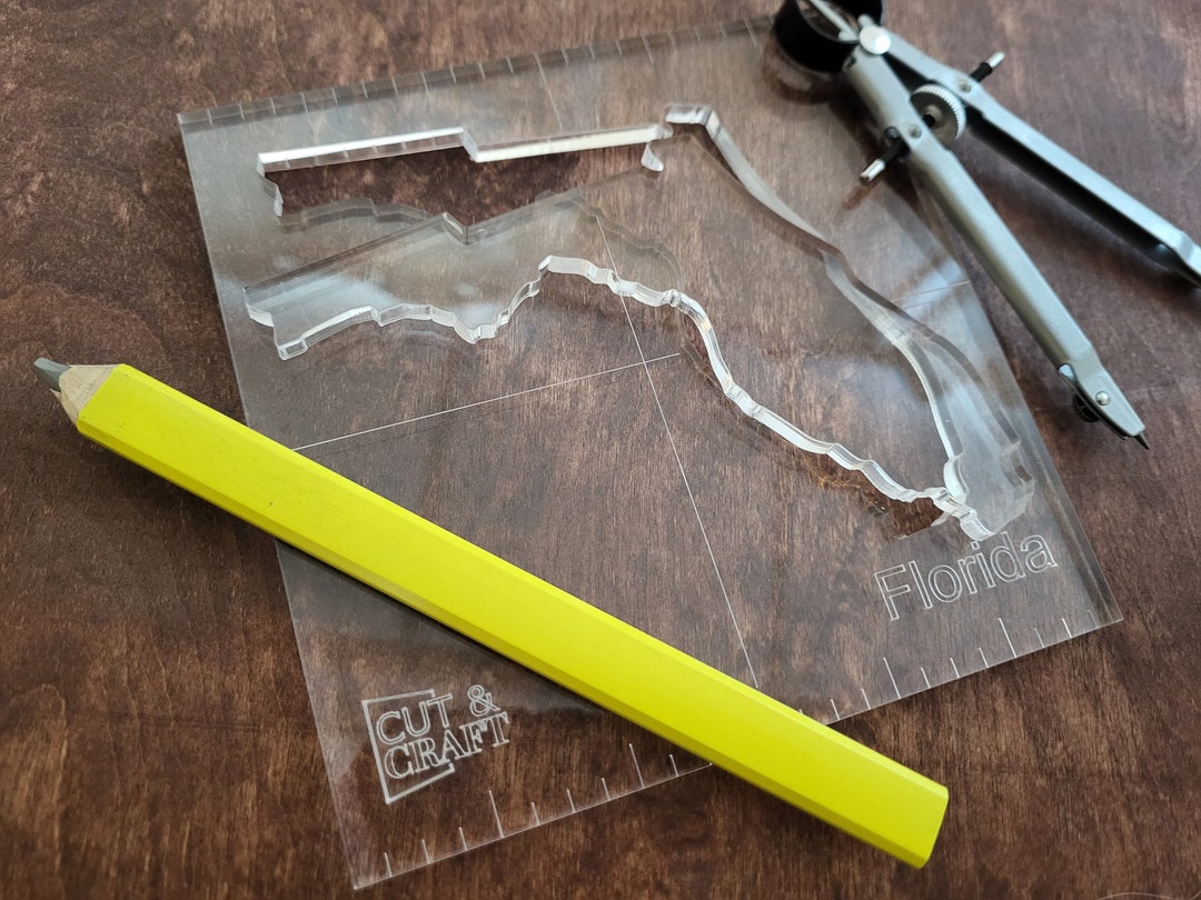 US State Florida Router Template Woodworkingleatherworkingacrylic