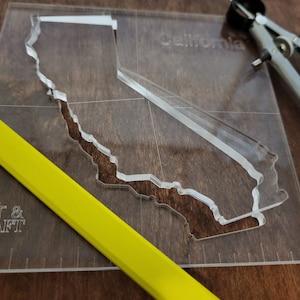 All 50 US States *Pick Your STATE* Router Template - Woodworking-Leatherworking-Acrylic Templates Usa State / Small, Med, Large & XL Sizes