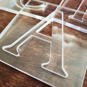 Letter Router Templates - Clear Acrylic - Choose Your Letters or Entire Alphabet - Woodworking - DIY Crafting - Stencil - Decor