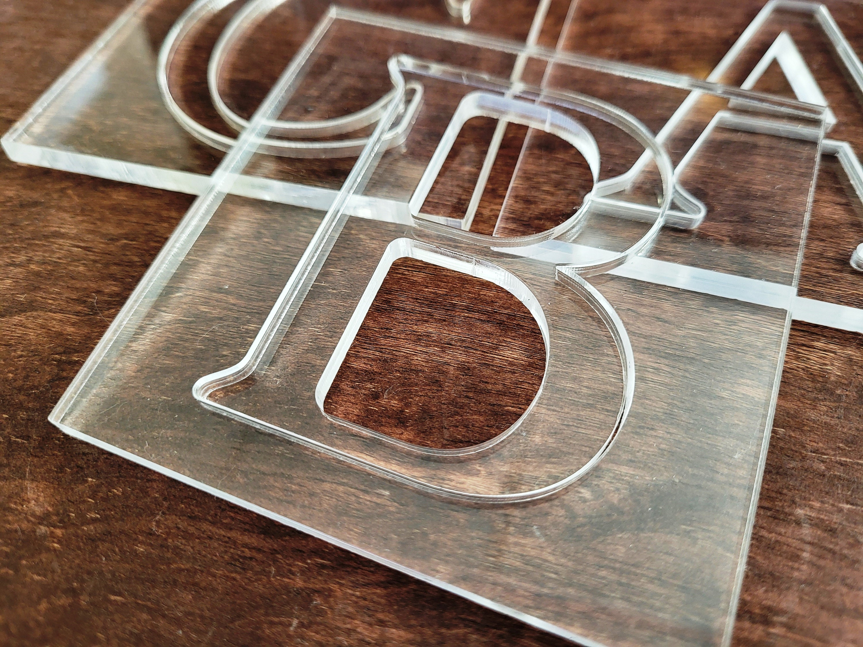 Letter Router Templates Clear Acrylic Choose Your Letters or Entire Letter Router Templates Clear Acrylic Choose Your Letters or Entire