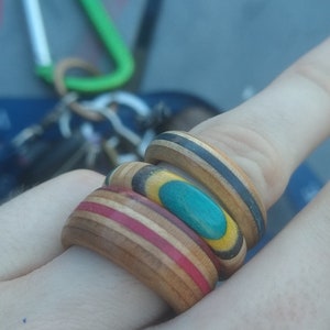 Recycled Skateboards Ring, image 1