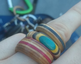 Recycled  Skateboards Ring,