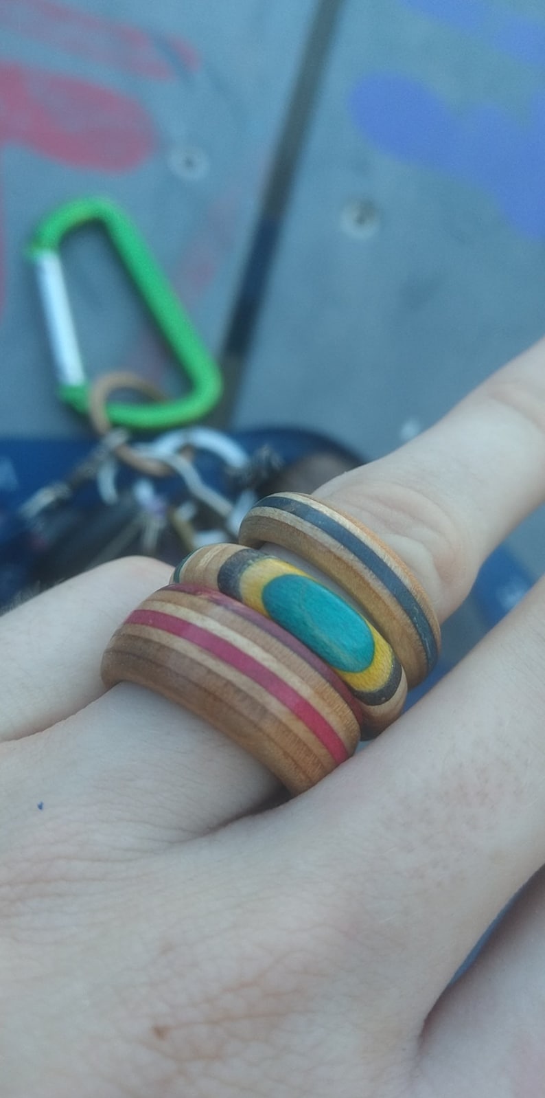 Recycled Skateboards Ring, image 1