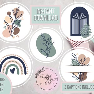 Boho Clipart, Bridal Shower, Baby, Digital Download, PNG JPG SVG, Eddie Printable, Instant Image File, Cookie Clipart, Edible Design File