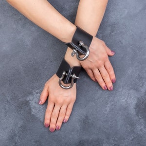 Heavy Duty Leather Shackles, Different Color Options, For Wrist.