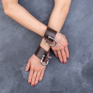 Heavy Duty Leather Shackles, Different Color Options, For Wrist.