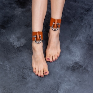 Heavy Duty Leather Shackles, Different Color Options, For Ankle.