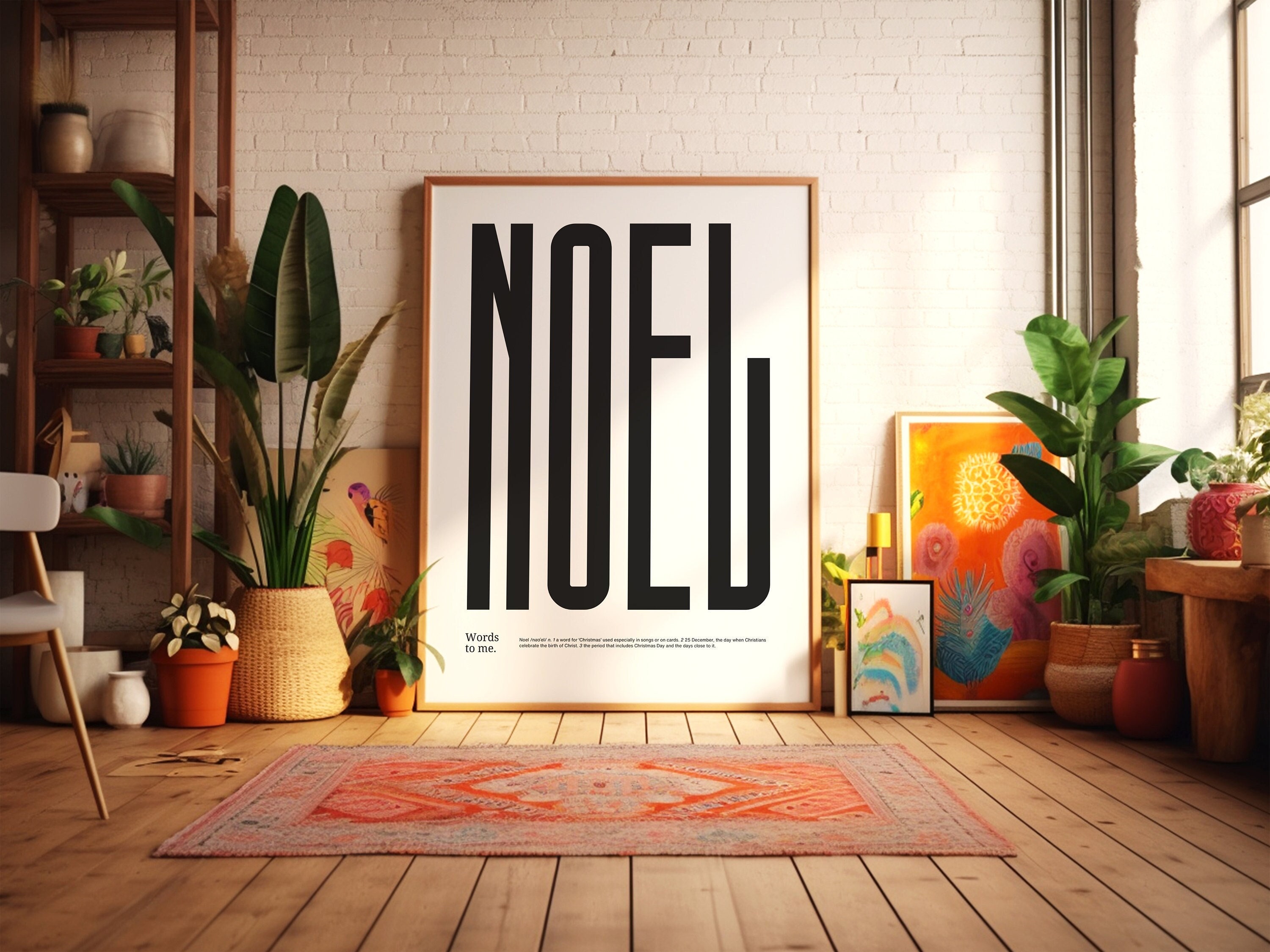 Printable Noel Definition Poster Christmas Poster Minimalist Etsy