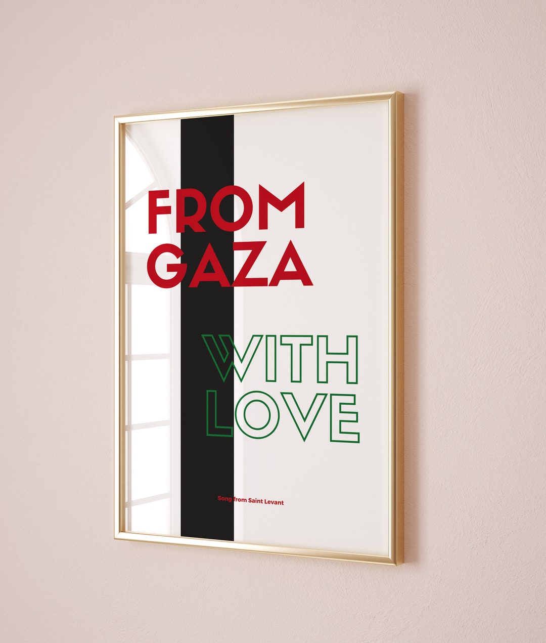 Gaza Print From Gaza With Love: Printable Music Poster, Palestine Poster - Etsy