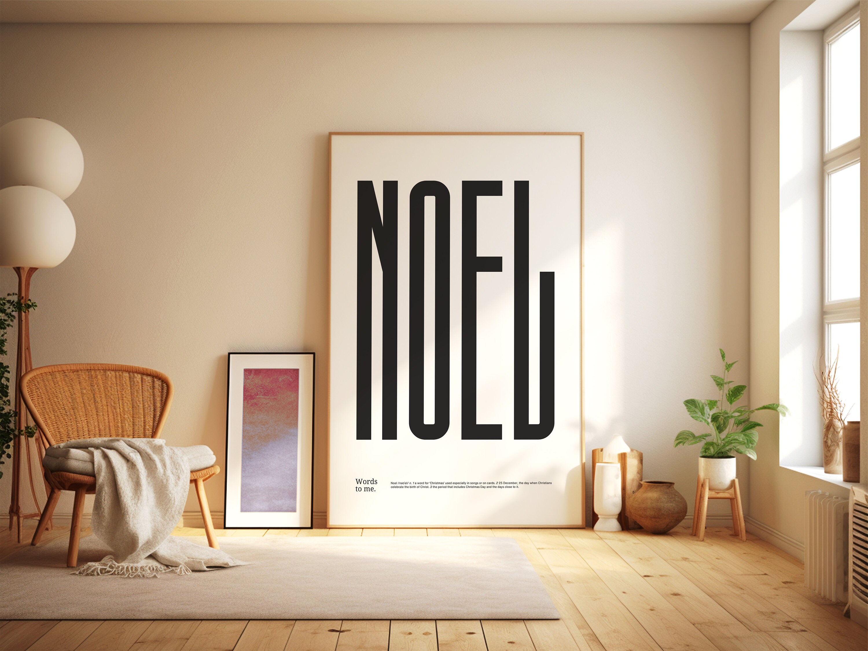 Printable Noel Definition Poster Christmas Poster Minimalist Etsy