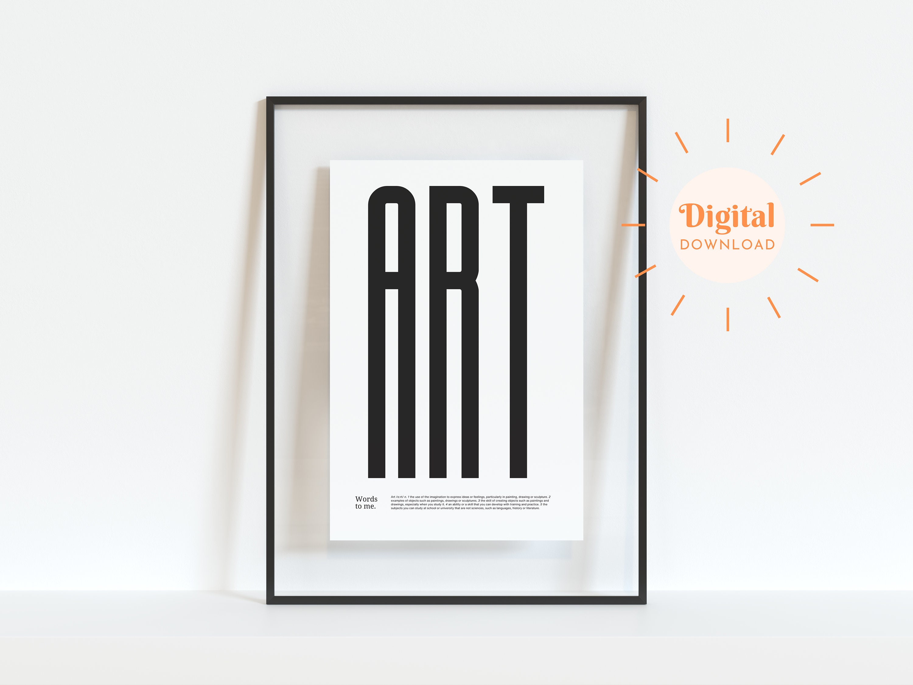 Printable Definition Print Minimalist Wall Art Motivational Etsy