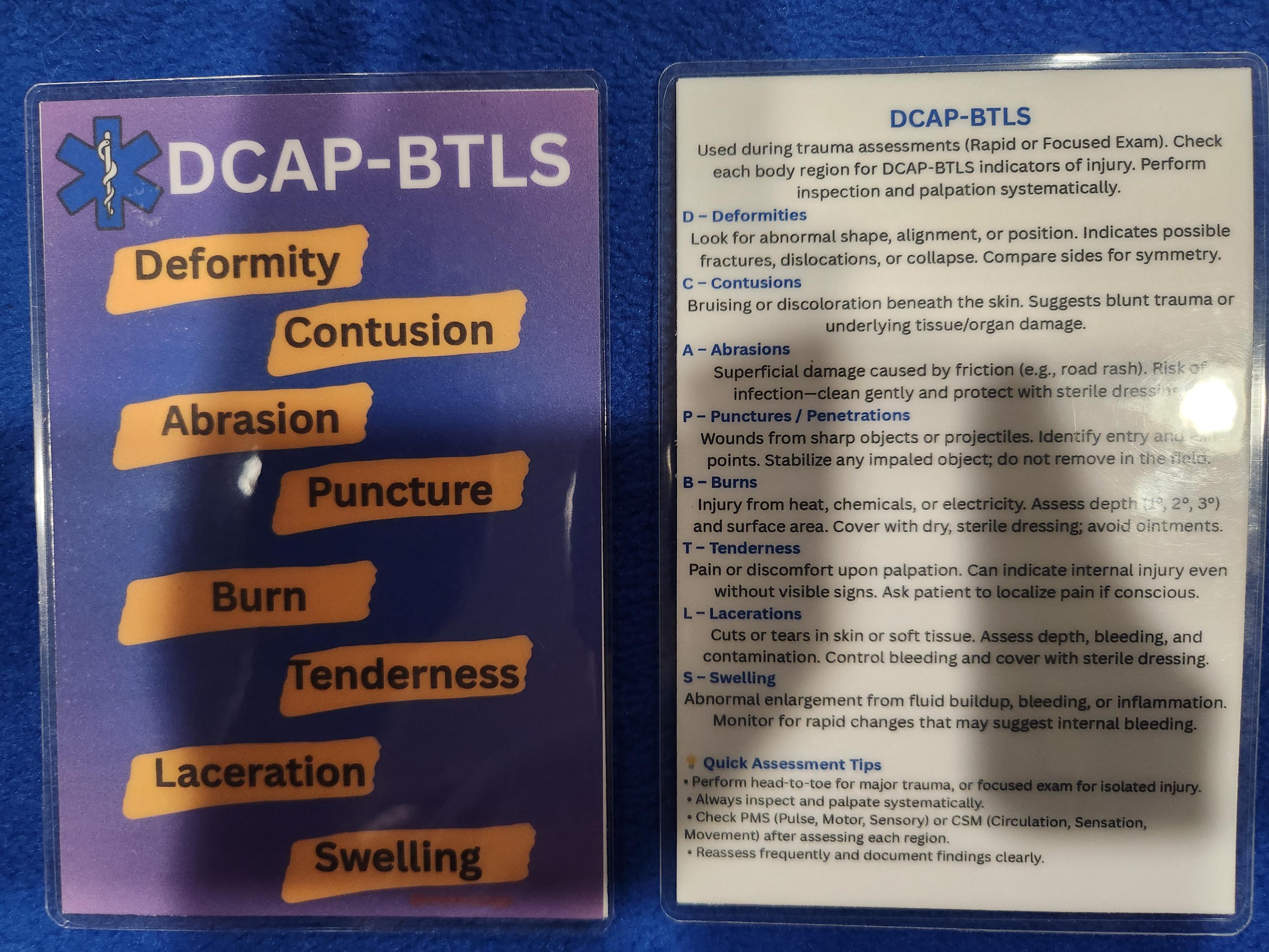 Individual Laminated First Responder EMS Study Cards - Etsy