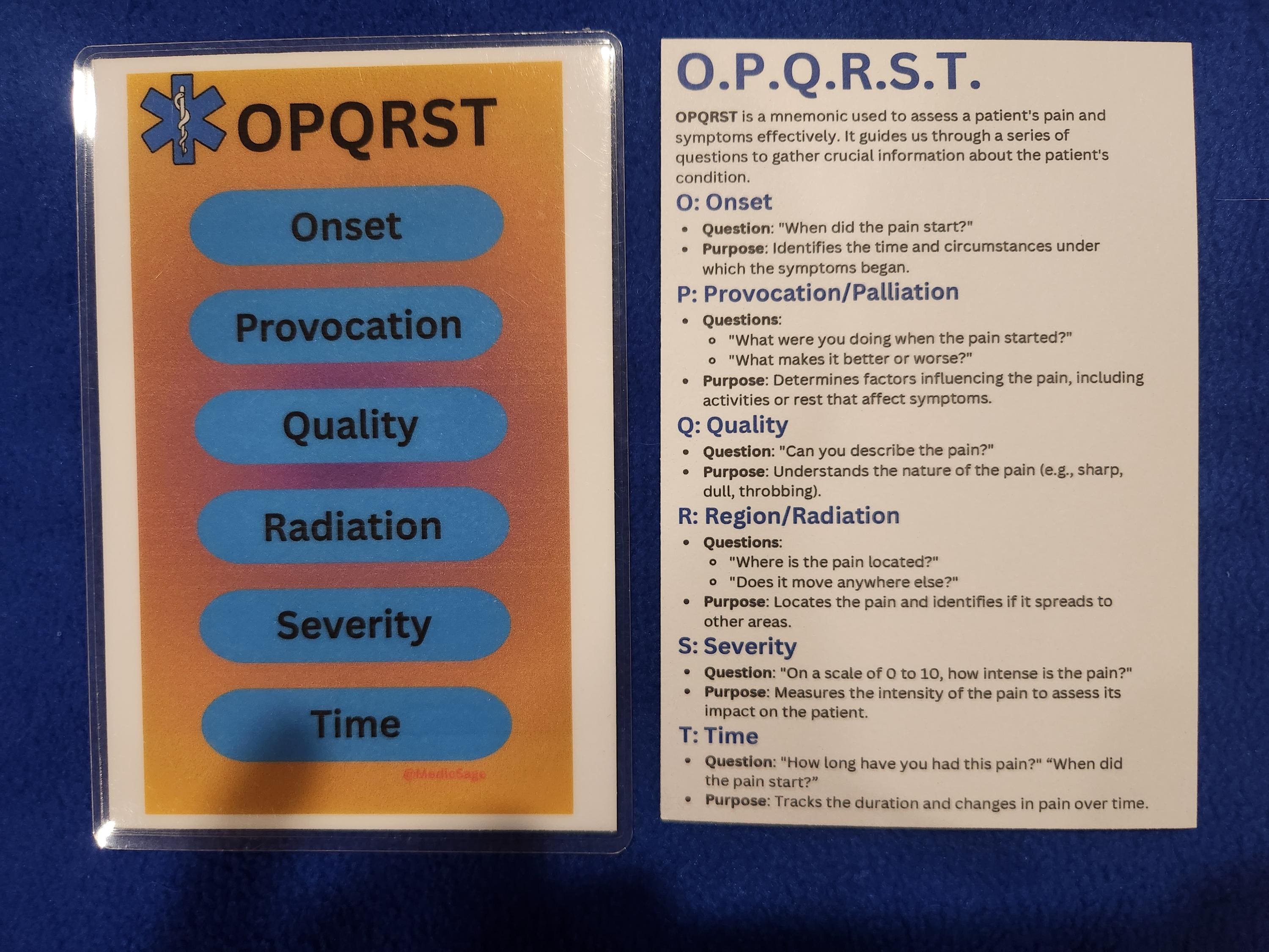Individual Laminated First Responder EMS Study Cards - Etsy