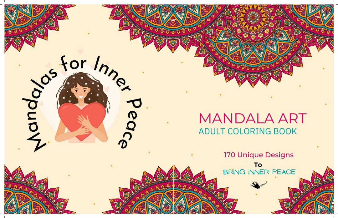 Printable Adult Mandala Coloring Book |digital Product|170 Pages - Etsy