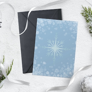 Snowflake Greeting Card | Elegant Greeting Card | Pretty Greeting Card | Winter Greeting Card | Winter Birthday Card | INSTANT DOWNLOAD