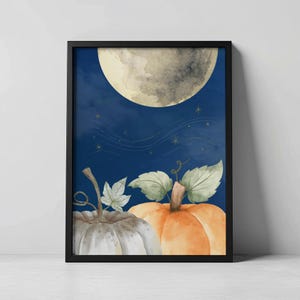 Fall Artwork | Halloween Poster | Watercolor Pumpkin | Pumpkin Patch Print | Seasonal Wall Art | INSTANT DOWNLOAD