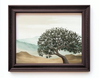 Minimalist Landscape Art Print: Serene Nature Scene (Digital Download, 20x16in JPG & PDF Files)