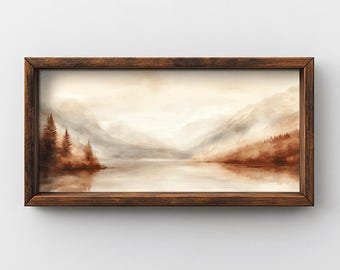 Printable Wall Art Landscape Panoramic | Long Narrow Wall Art | Bedroom Wall Art Over the Bed | Aesthetic Room Decor | Printable Artwork