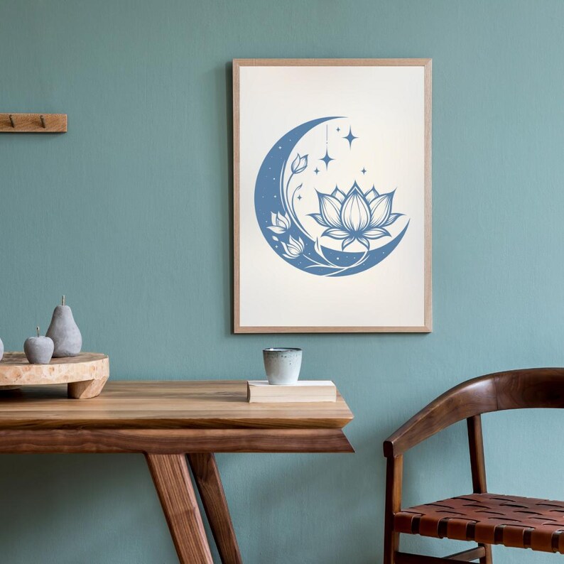Blue Lotus | Lotus Flower Wall Art | Lotus Flower Print | Flower Art ...