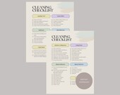 Printable Cleaning Checklist: House Chore List (Digital Download)