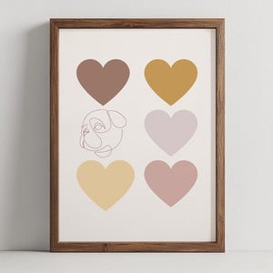 Pug Art | Pug Wall Art | Pug Art Print | Pug Art Cute | Pug Lover Gift | Dog Lover Gift | Pet Parent Gift | Line Art Dog | INSTANT DOWNLOAD