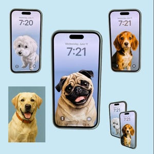 Custom Pet Drawing Phone Wallpapers
