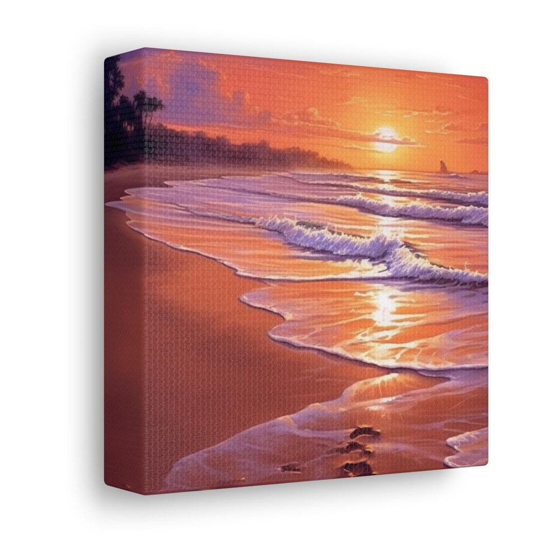 Beach Ocean and Beaches Canvas Wall Art Etsy