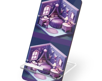 Fairy Purple Phone Stand: Teen Girl Room Decor