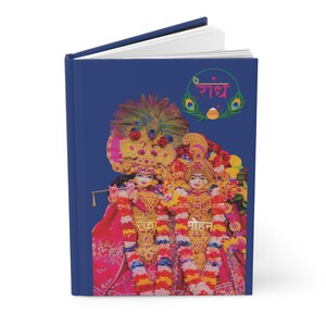 Radha Krishna Journal, Spiritual Hindu Diary, Devotional Writing Pad