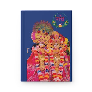 Radha Krishna Hardcover Journal. Spiritual Notebook, Hindu Diary, Religious Writing Pad, Devotional Planner, Janmasthmi Gifts