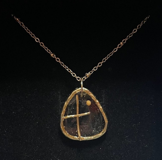 Single Mustard Seed from Jerusalem He's Risen Faith Necklace