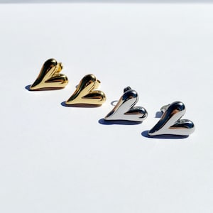 Stainless-Steel Heart Studs