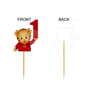 Daniel Tiger Cupcake Toppers, Daniel Tiger First Birthday, Daniel Tiger ...