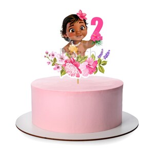 Baby Moana Cake Topper, Baby Moana Party Supplies, Custom Cake Topper ...