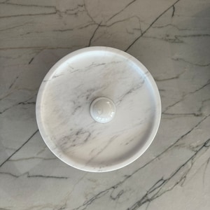 White Marble & Brass Sconce