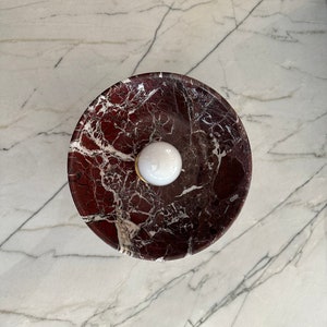 Red Rosso Levanto Marble & Brass Sconce