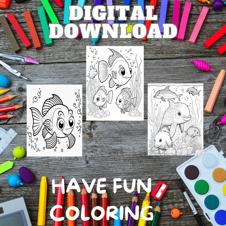 Animal Coloring Pages for Children Teens Adults 10 Pages - Etsy