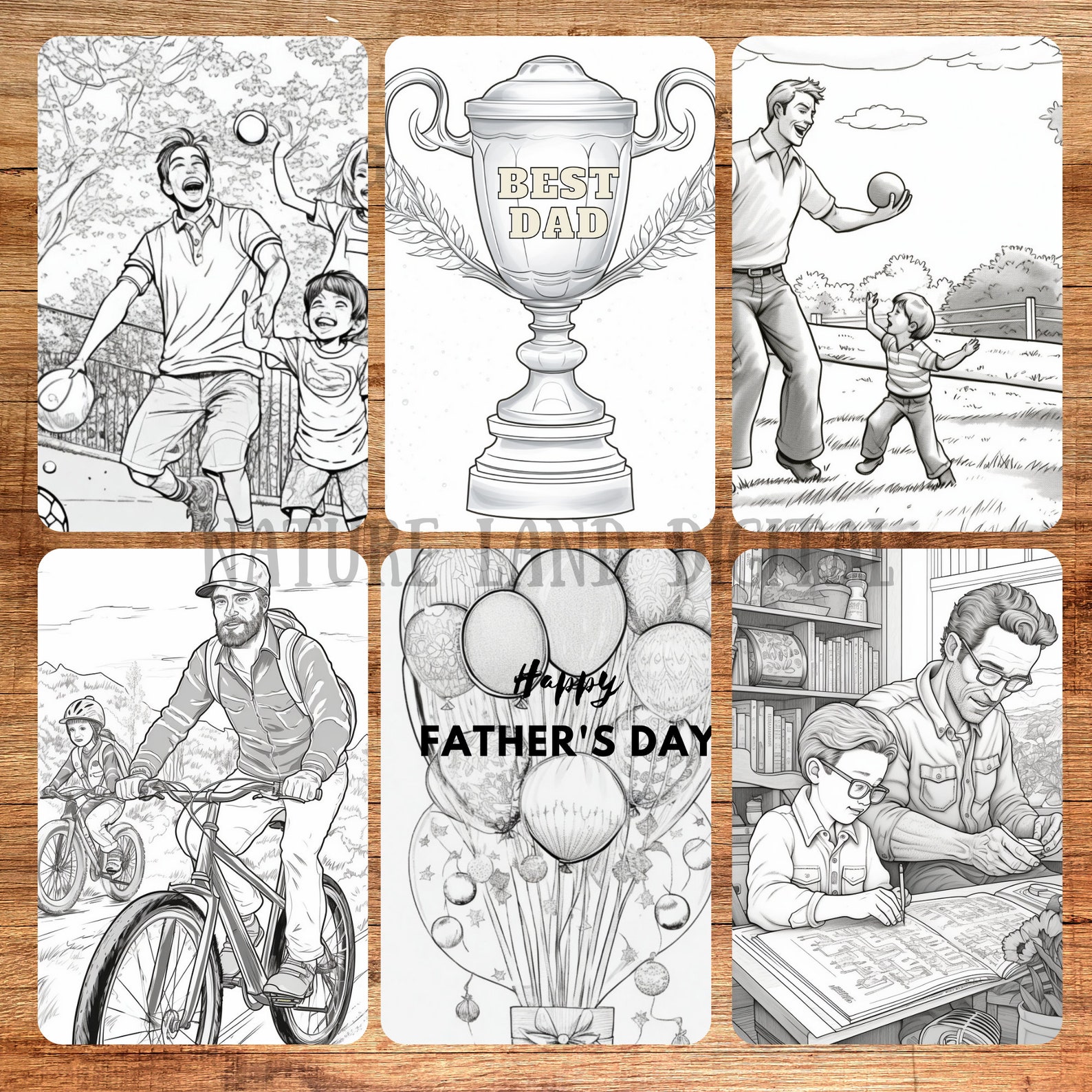 Father's Day Coloring Page for Adults, Kids 21 Printable Page Fun