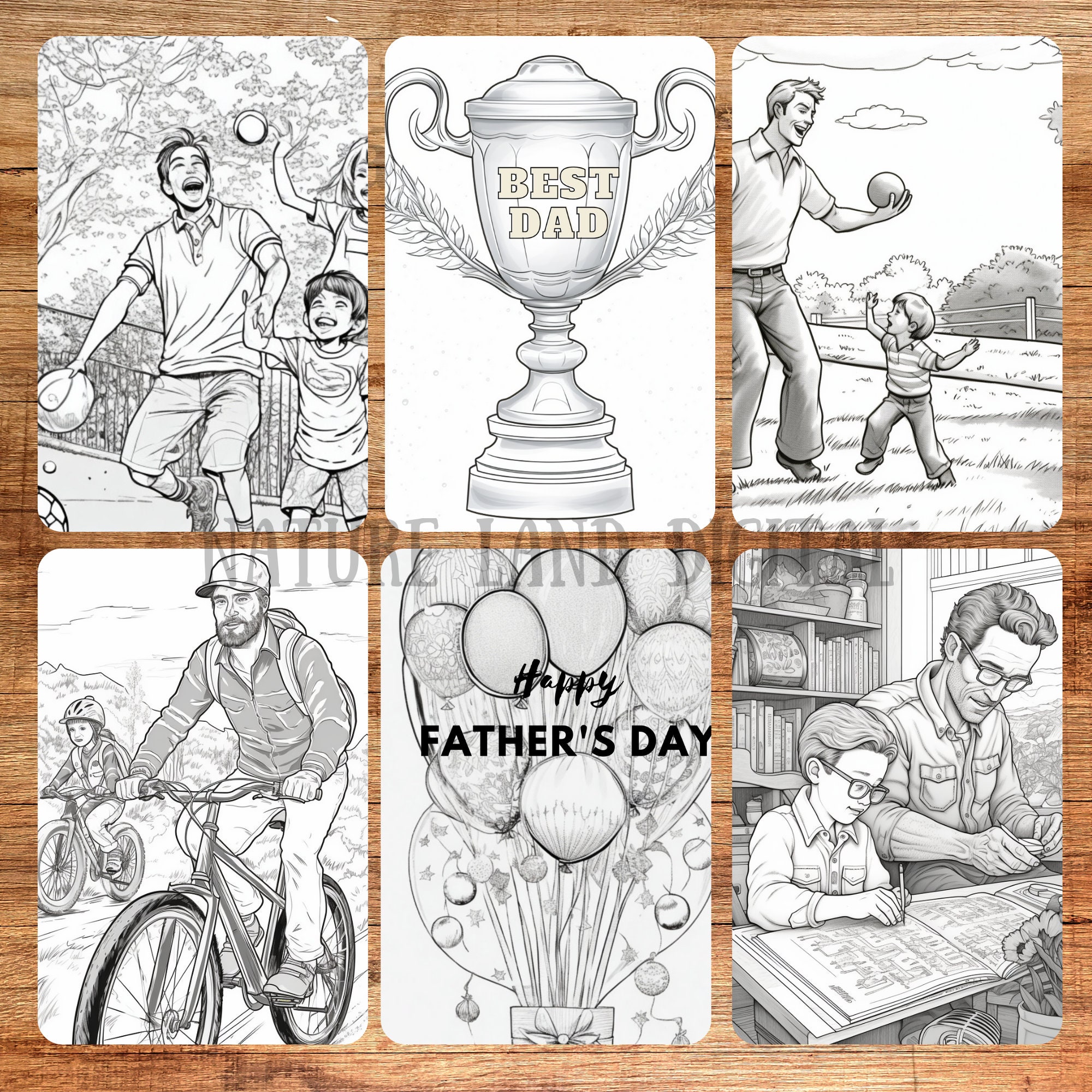 Father's Day Coloring Page for Adults, Kids 21 Printable Page Fun